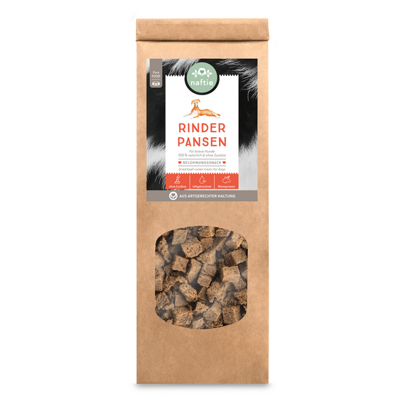 naftie Rinderpansen getrocknet für Hunde, 250g