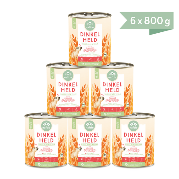 naftie veganes Nassfutter BIO DINKEL HELD+ Sparpakete