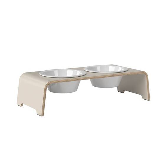 Original dogBar® Futterstation M small Porzellan • cashmere grey