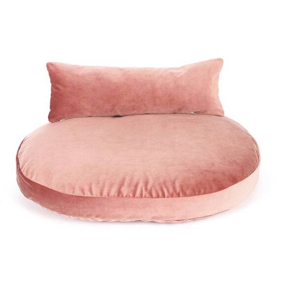 Luxus Hundebett PRADO OXFORD mit geflochtenem Rahmen von Laboni • rose