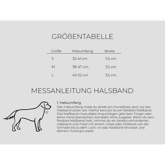 Hundehalsband, gepolstert und verstellbar • schwarz | weiß