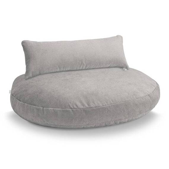 Luxus Hundebett PRADO TUDOR mit geflochtenem Rahmen von Laboni • grau