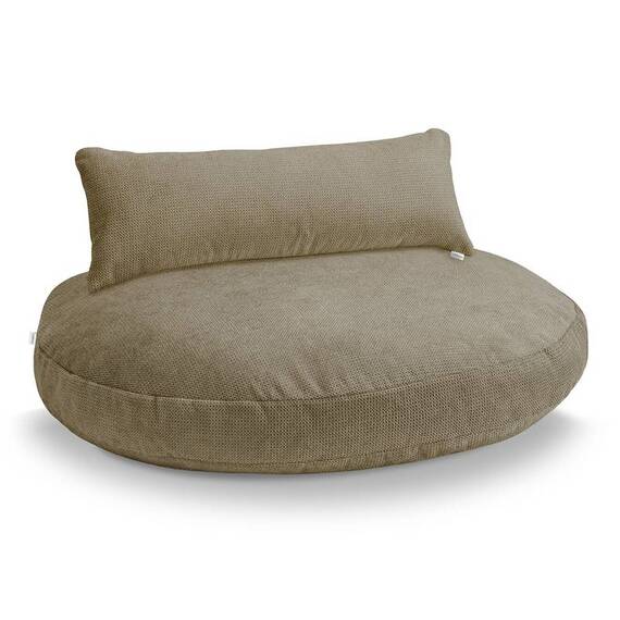 Luxus Hundebett PRADO TUDOR mit geflochtenem Rahmen von Laboni • oliv