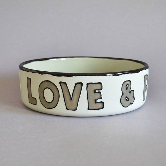 Personalisierbarer Hundenapf aus Keramik, handbemalt