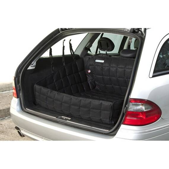 Hundedecke für den Kofferraum, gepolstert • schwarz