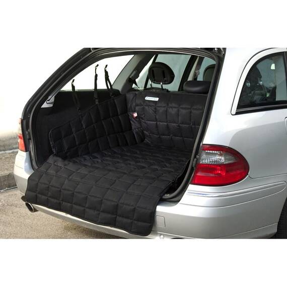 Hundedecke für den Kofferraum, gepolstert • schwarz