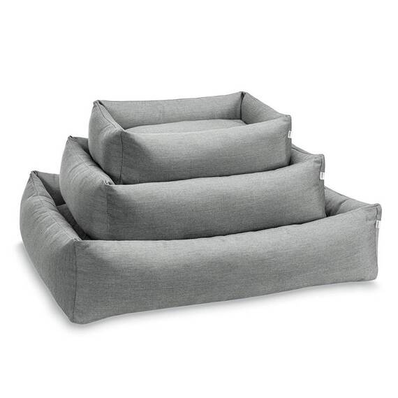 Hundebett mit Rand SMOOTH von Laboni • grau