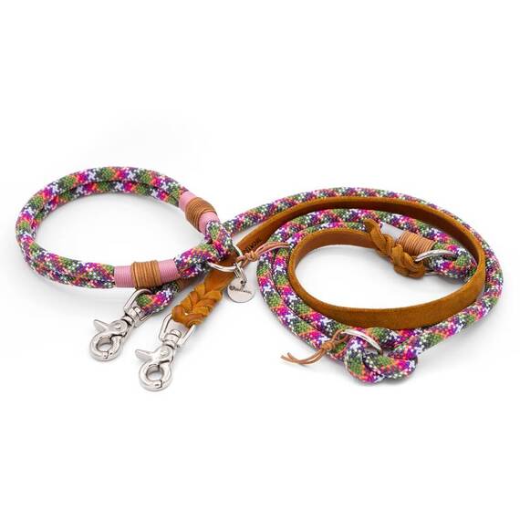 Verstellbare Leine FAIRY LIGHTS aus Kletterseil und Leder