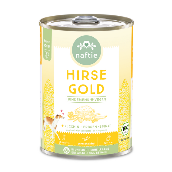 naftie BIO HIRSE GOLD veganes Hundefutter Nassfutter Menü