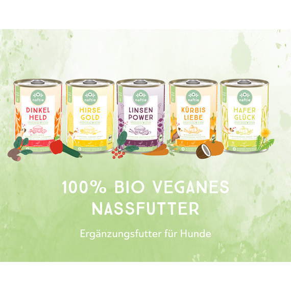 naftie Hirse & Kürbis Testpaket veganes Hundefutter Nassfutter