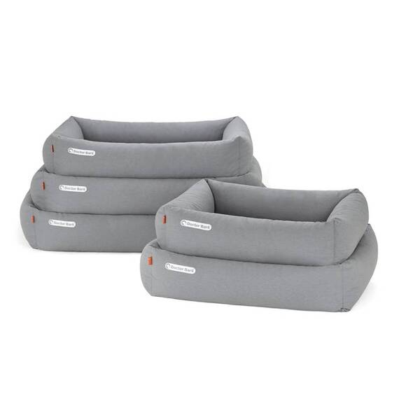 Hundebett orthopädisch hellgrau • Doctor Bark • waschbar bei 95°C