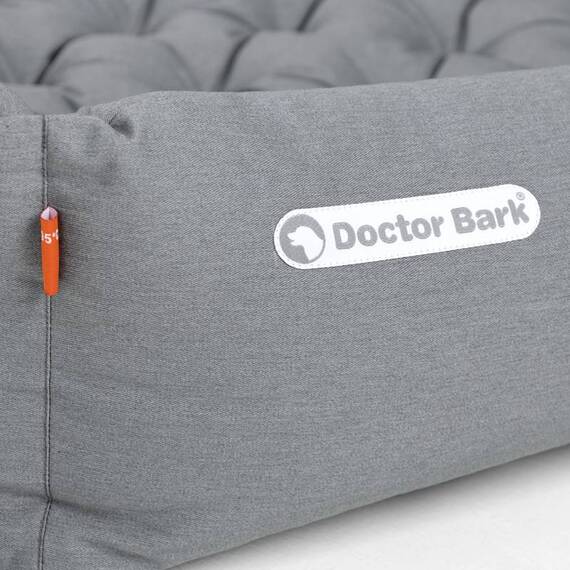 Hundebett orthopädisch hellgrau • Doctor Bark • waschbar bei 95°C