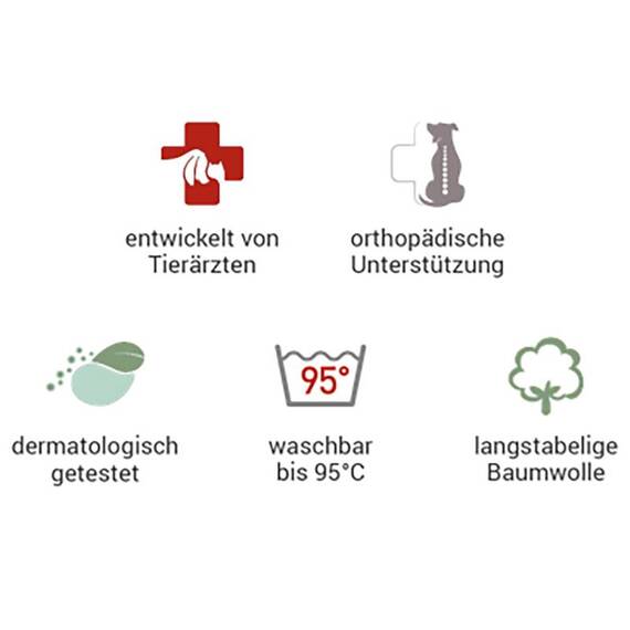 Hundebett orthopädisch grau • Doctor Bark • waschbar bei 95°C