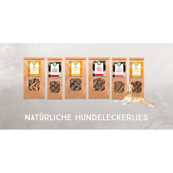 naftie Hühnerherzen getrocknet für Hunde, 250g