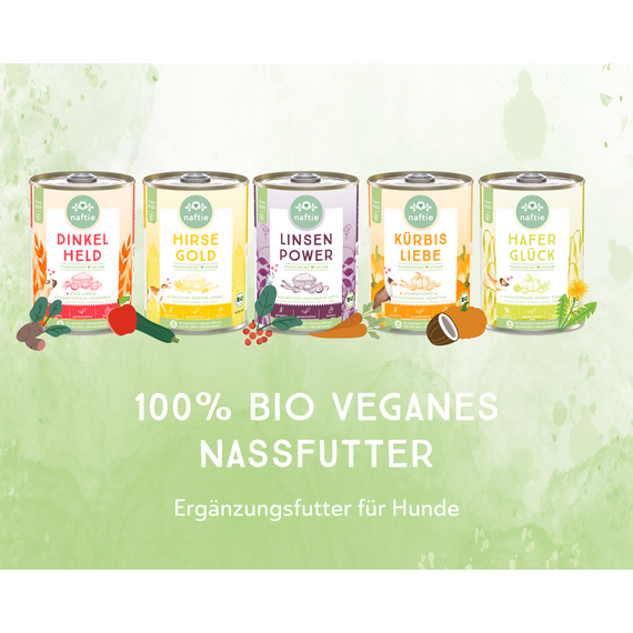 naftie veganes Hundefutter Nassfutter Bio Mischpaket