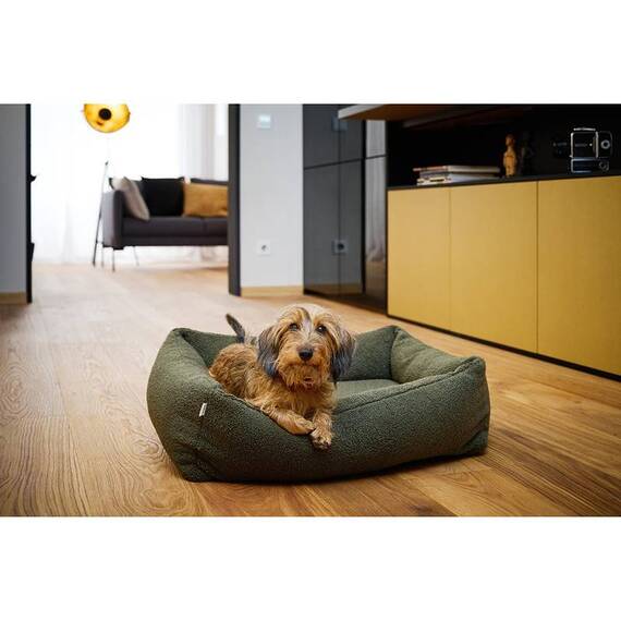 Kuscheliges Hundebett oliv TEDDY • Laboni