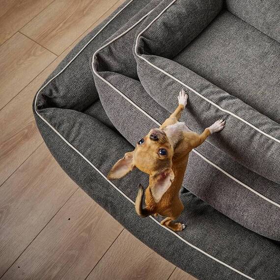Orthopädisches Hundebett ECO DUNKELGRAU • nachhaltig