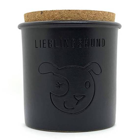 Keramikdose Lieblingshund schwarz