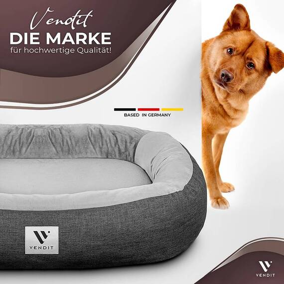 Orthopädisches Hundebett grau • Memory Foam Matratze