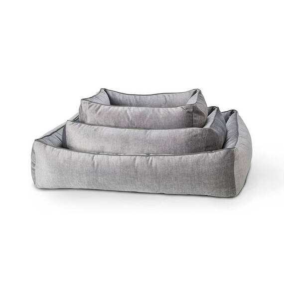 Classic Hundebett Samt SILVER • GLAM