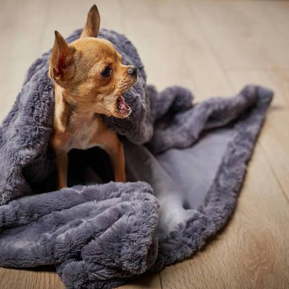 Kuschelige Hundedecke dunkelgrau • COZY STONE von LABONI
