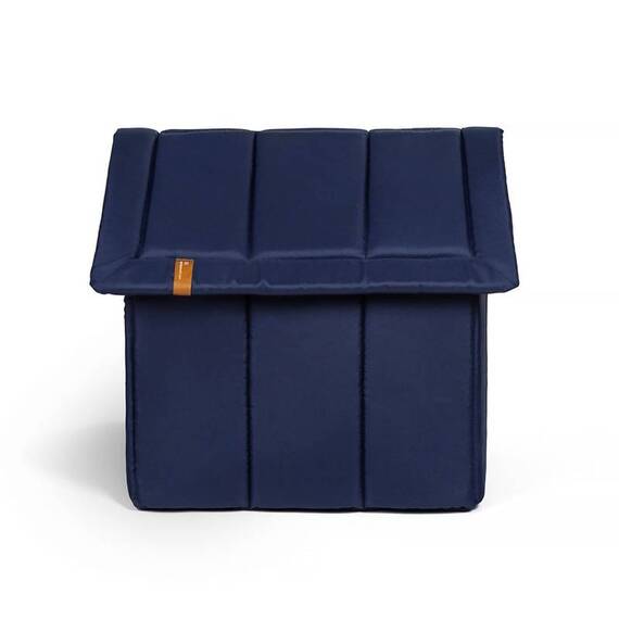 Hundehöhle mit abnehmbarem Dach • 'Home' dunkelblau