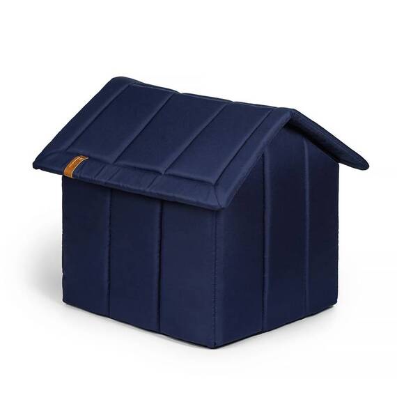 Hundehöhle mit abnehmbarem Dach • 'Home' dunkelblau