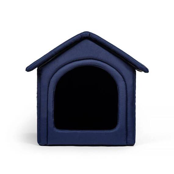Hundehöhle mit abnehmbarem Dach • 'Home' dunkelblau