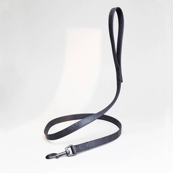 Hundeleine Korkleder mit Griffschlaufe • Isilda All Black