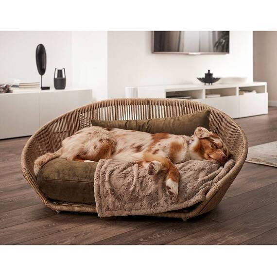 Luxus Hundebett VOGUE Oxford • oliv
