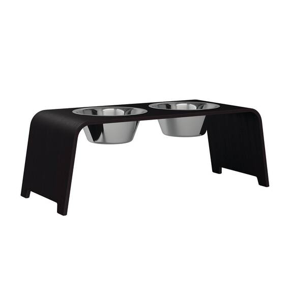 dogBar® L - Eiche dunkel mit Edelstahl