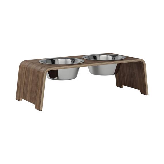 dogBar® M - Nussbaum mit Edelstahl