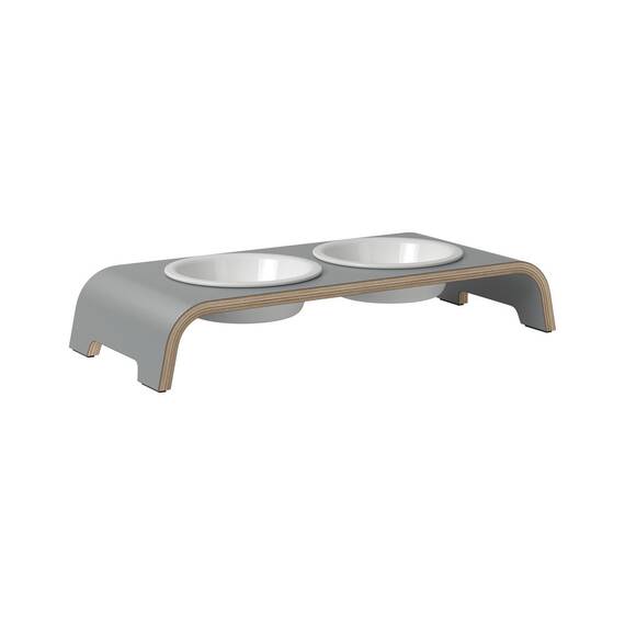 dogBar® S - HPL grau mit Porzellan