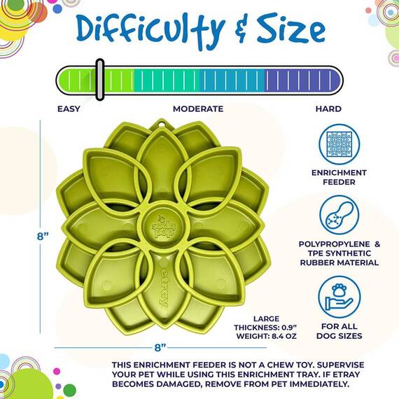 Anti-Schling-Napf für den Hund • SodaPup® Mandala grün