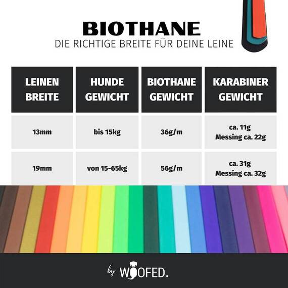 ​Robuste BioThane® Führleine • 19mm • konfigurierbar