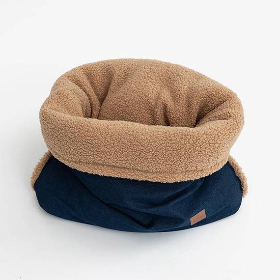 Hunde Kuschelnest SNUGGLE • Denim meets Teddyfell