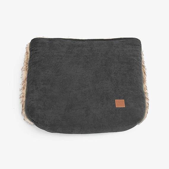 Hunde Kuschelnest SNUGGLE dunkelgrau • Cord meets Faux Fur