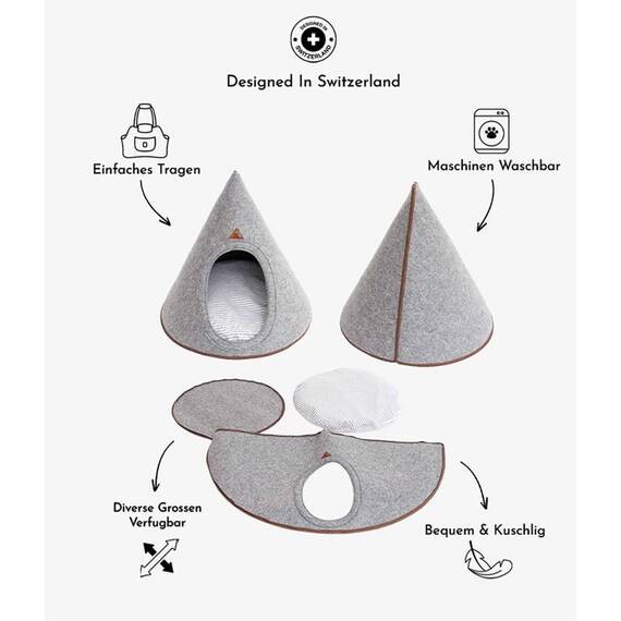 Hunde-Tipi aus Filz • Tonto Beige