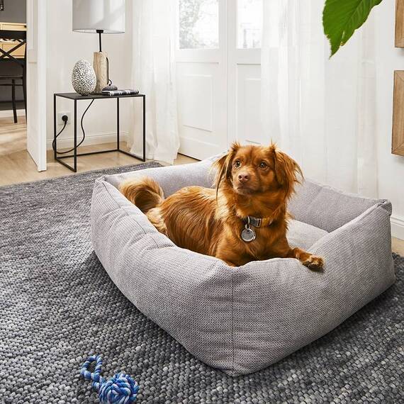 Orthopädisches Hundebett TUDOR von Laboni • hellgrau