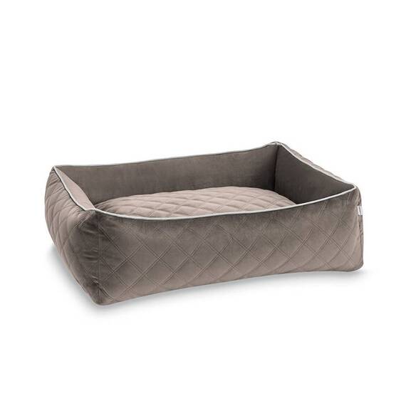 Orthopädisches Hundebett Samt stone • OXFORD von Laboni