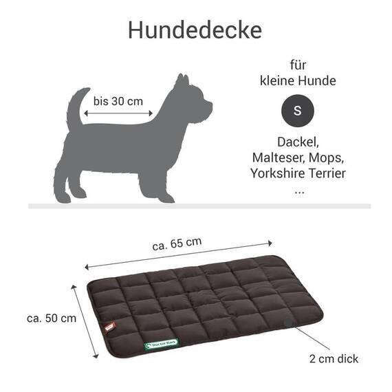 Gesteppte Hundedecke goldbraun, waschbar bei 95°C