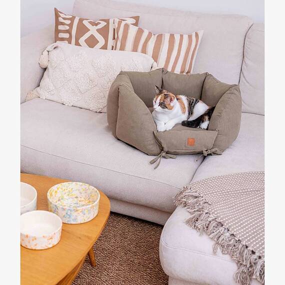 Hundenest orthopädisch oliv • Ronny Leinen Khaki