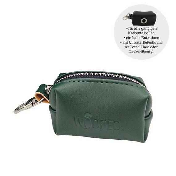 Kotbeutelspender grün • Kunstleder