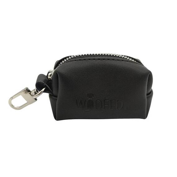 Kotbeutelspender schwarz • Kunstleder