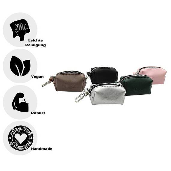 Kotbeutelspender grün • Kunstleder