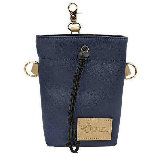 Leckerlibeutel Kunstleder blau mit Umhängegurt • ROYAL BLUE