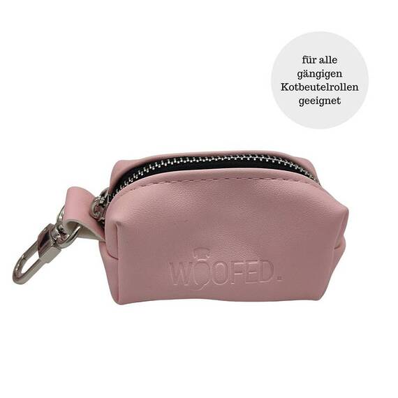 Leckerlibeutel Kunstleder rosa mit Umhängegurt • LADY ROSE