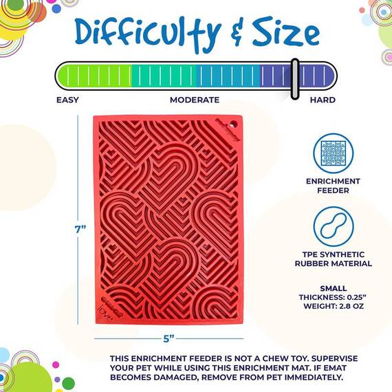 Leckmatte für den Hund aus Naturkautschuk ✶ SodaPup® Herzen