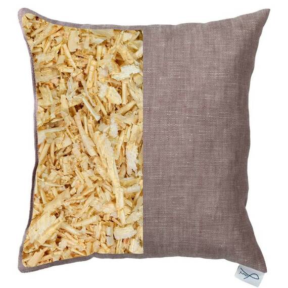 Zirbenkissen für Hunde • Bio Leinen altrosa meliert