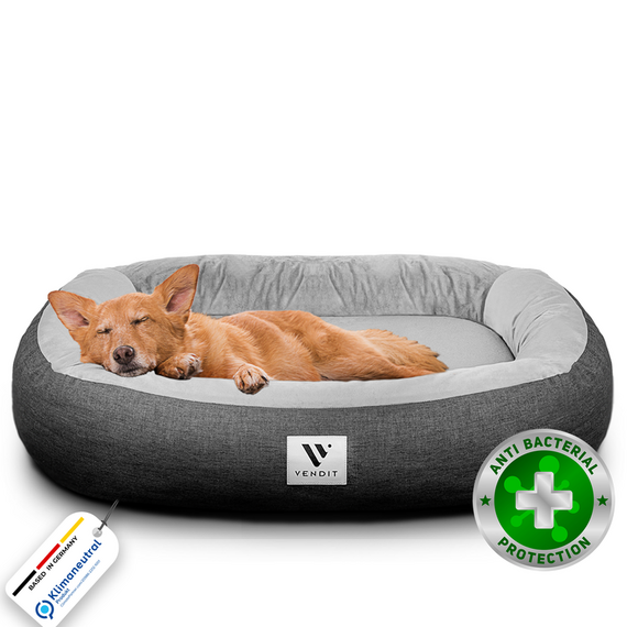 Orthopädisches Hundebett grau • Memory Foam Matratze